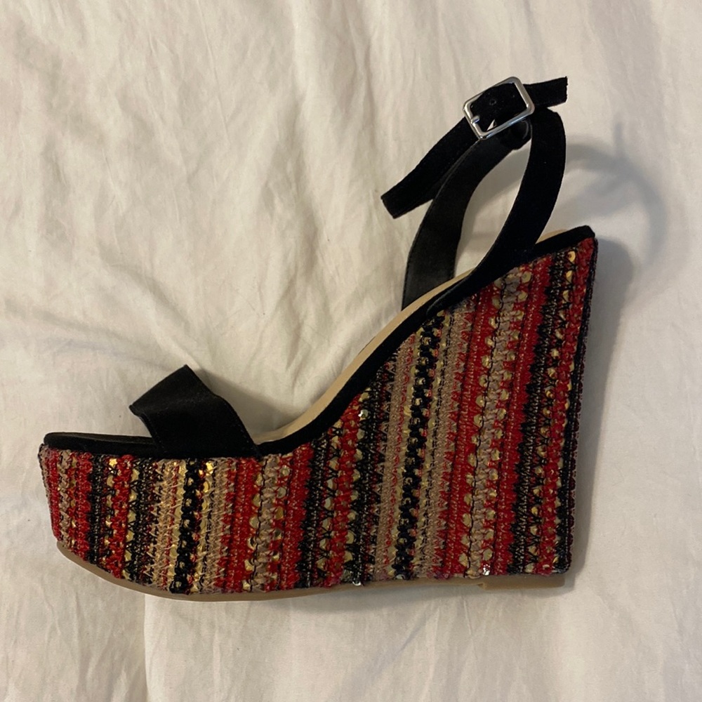 ASOS Embroidered Wedge Platform Heel